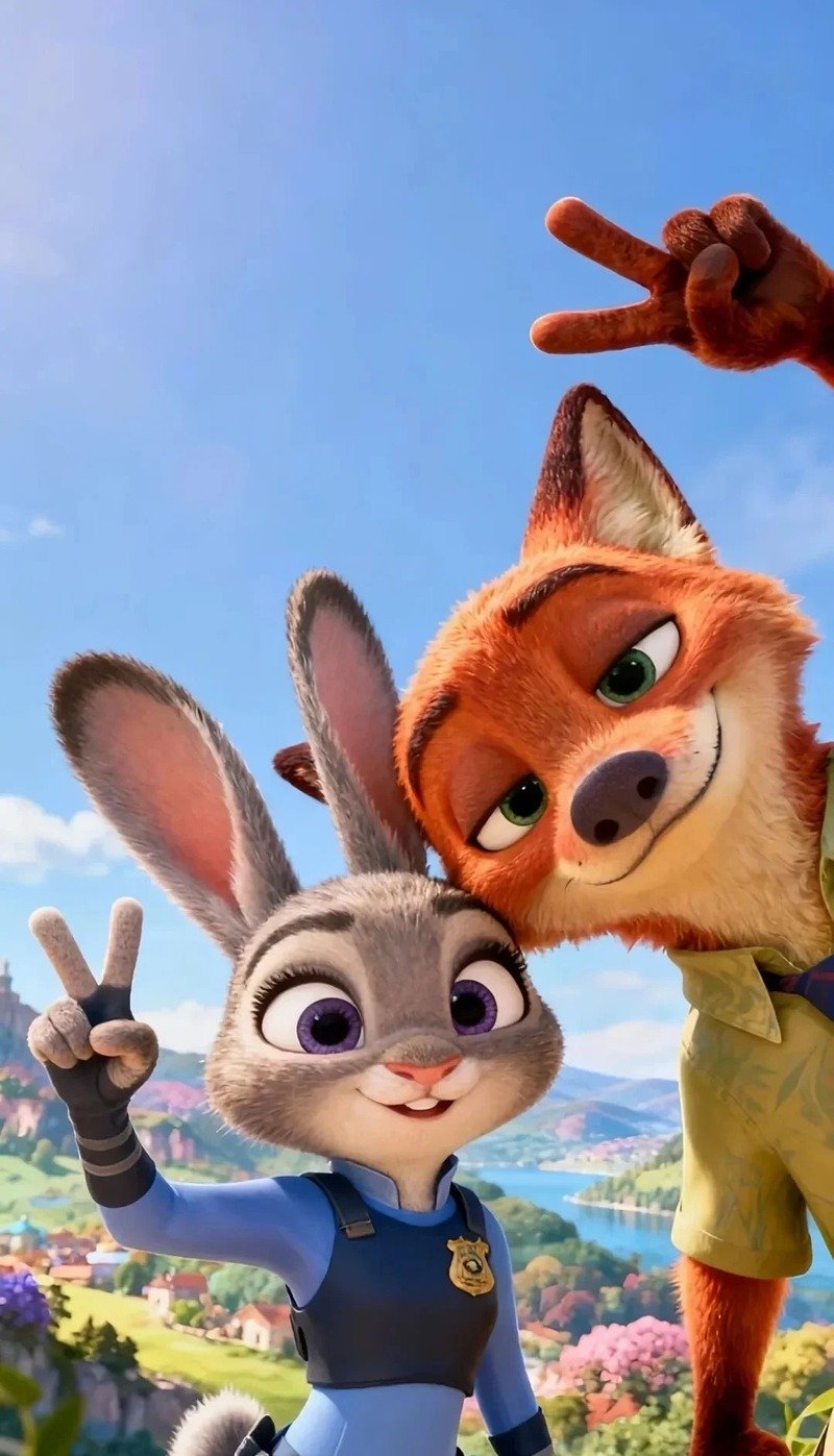 Hình nền cáo và thỏ Zootopia được nhiều người yêu thích