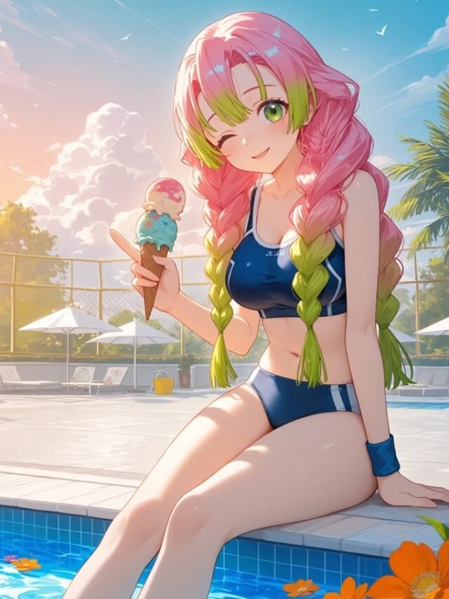 Ảnh anime bikini mang màu sắc tươi sáng, trẻ trung