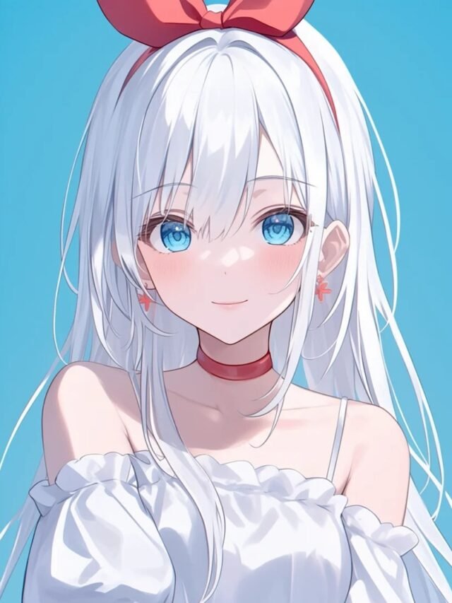 Ảnh Anime Girl Tóc Trắng Đẹp, Hiếm, Chất Lượng 4K Mới Nhất