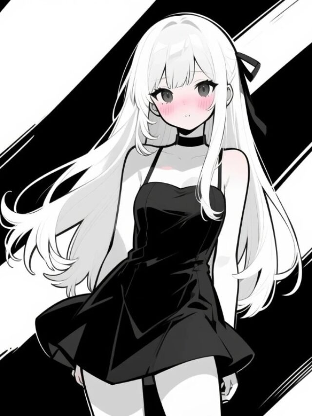 Ảnh Anime Nữ Trắng Đen Cá Tính Và Cuốn Hút