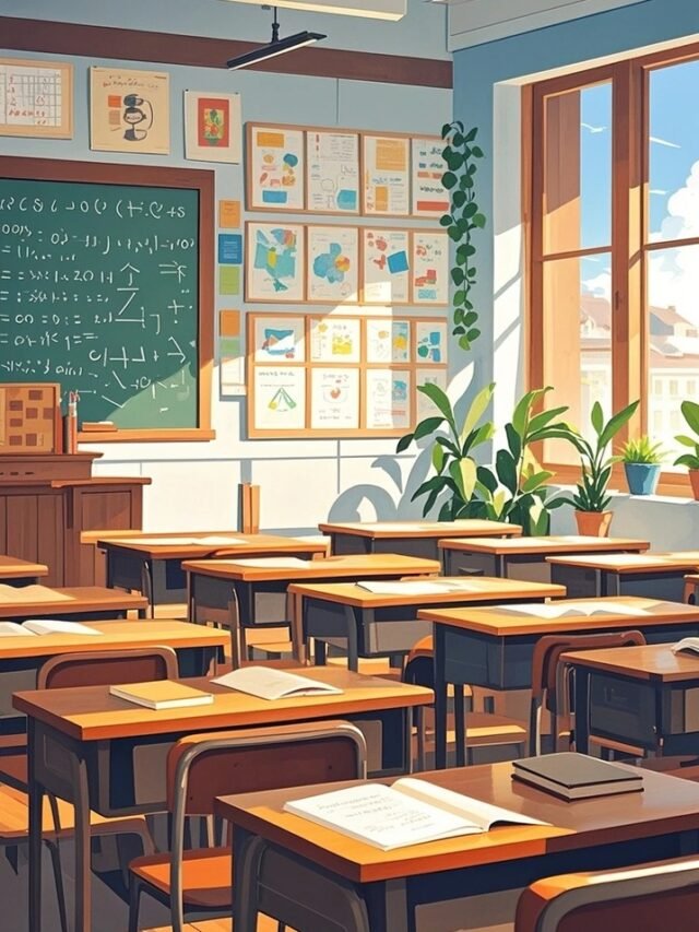 Ảnh trường học anime mang cảm giác hoài niệm