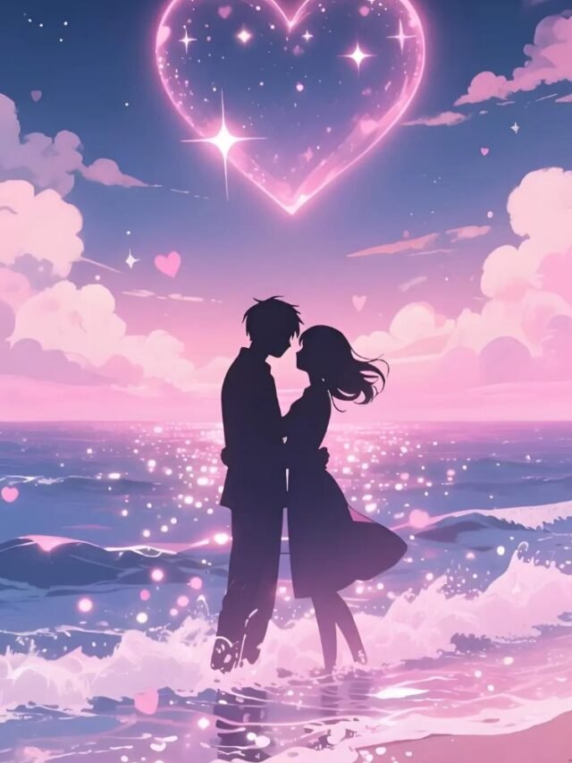 Hình ảnh anime hôn nhau lãng mạn, tình yêu nhẹ nhàng