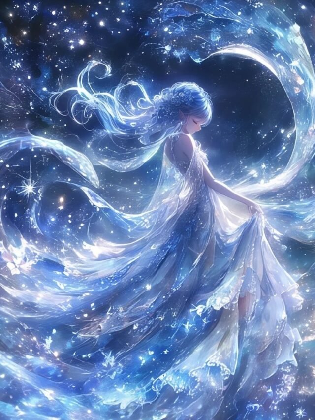 Ảnh Anime Xanh Dương Mang Không Gian Yên Bình