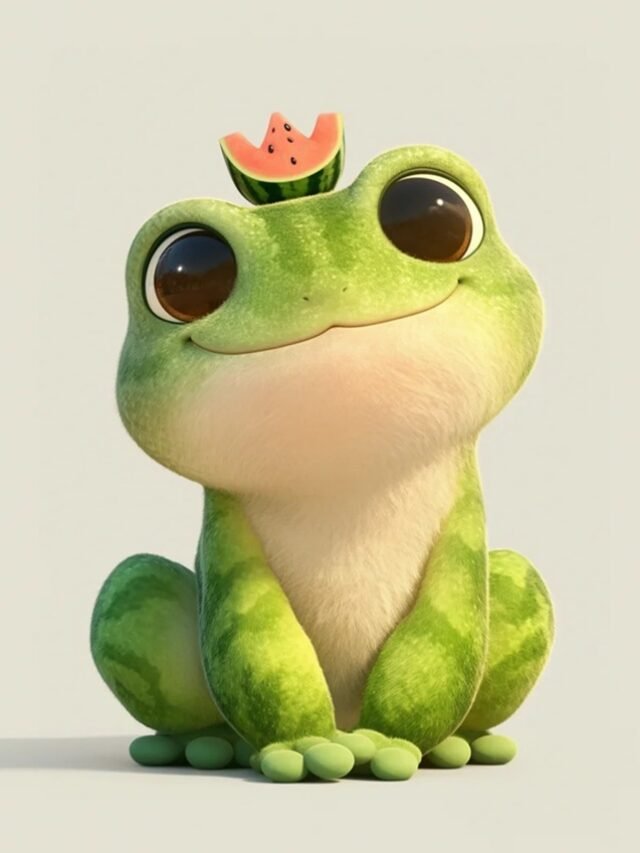 Ếch Chibi Vui Nhộn Phù Hợp Ảnh Trang Trí