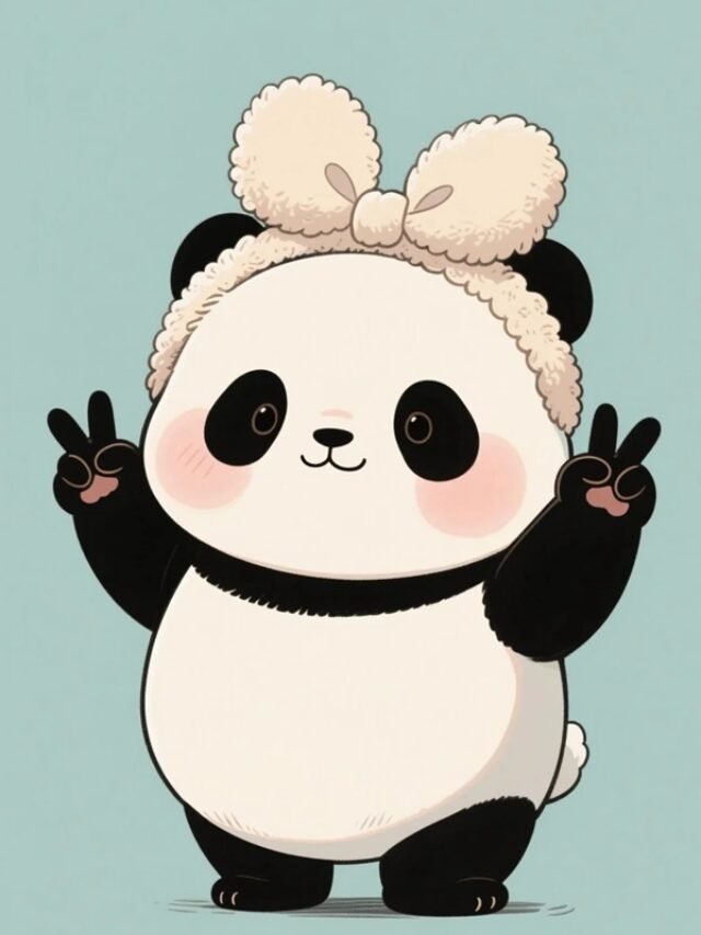 Ảnh gấu trúc chibi đáng yêu cho avatar và sticker