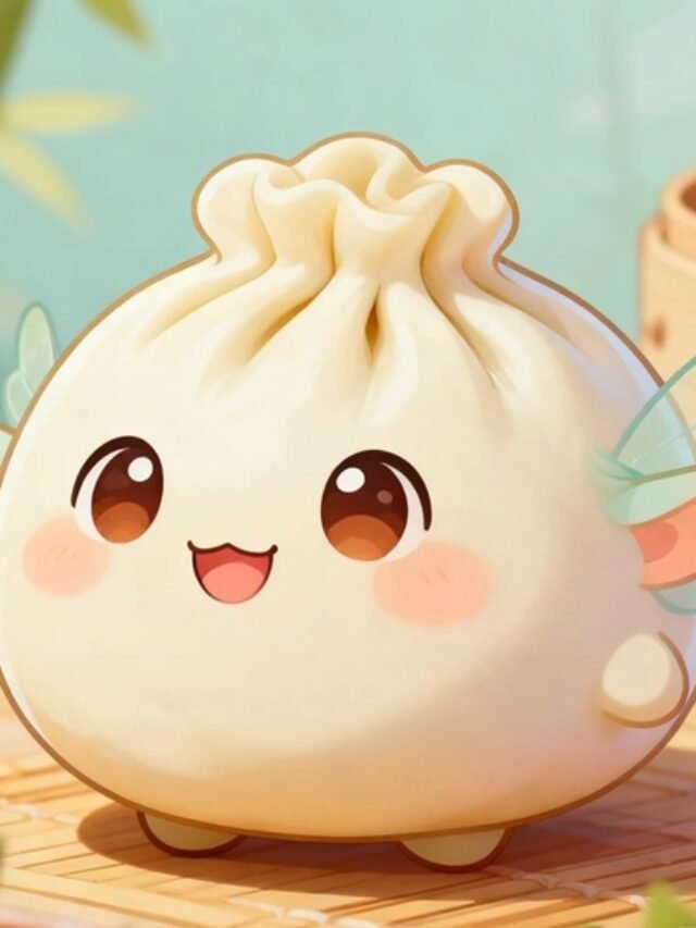 Hình bánh bao cute với biểu cảm ngộ nghĩnh