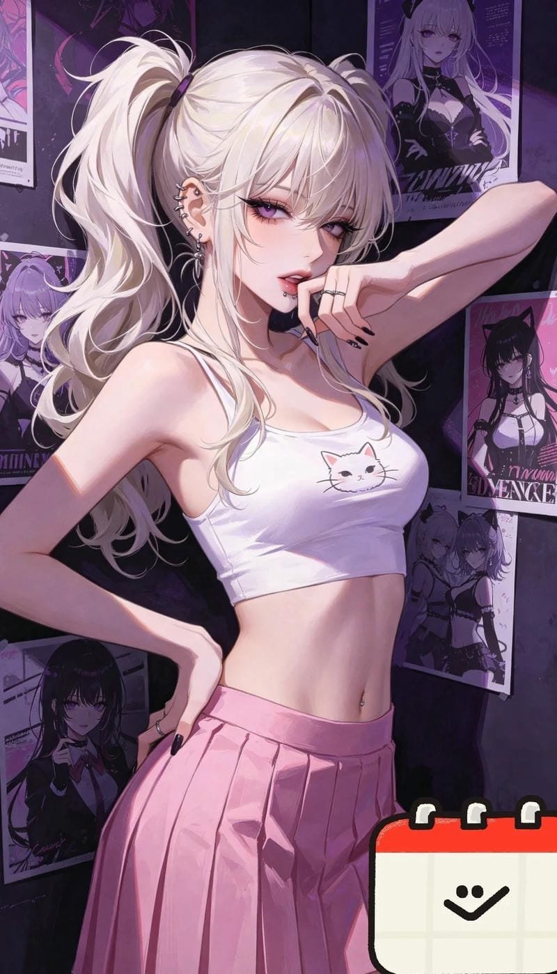 Hình ảnh anime nữ sexy trong bộ trang phục thời trang nổi bật
