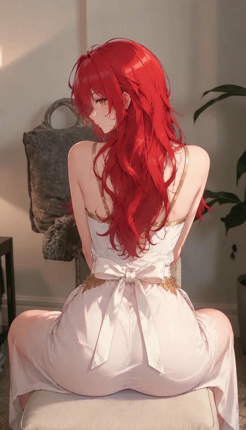 Nhân vật anime nữ trong bộ trang phục thời trang