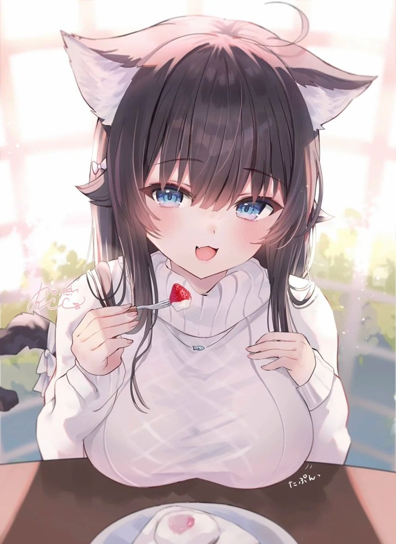 gái xinh anime to tròn 10