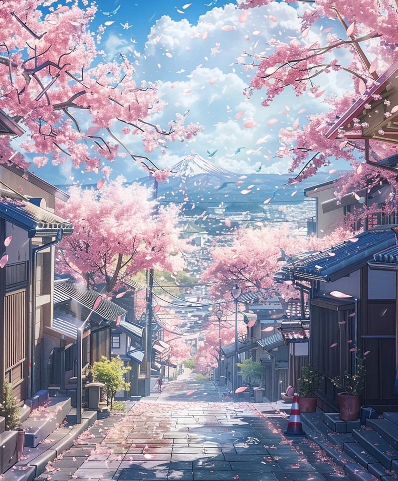 hình ảnh hoa anh đào anime 2