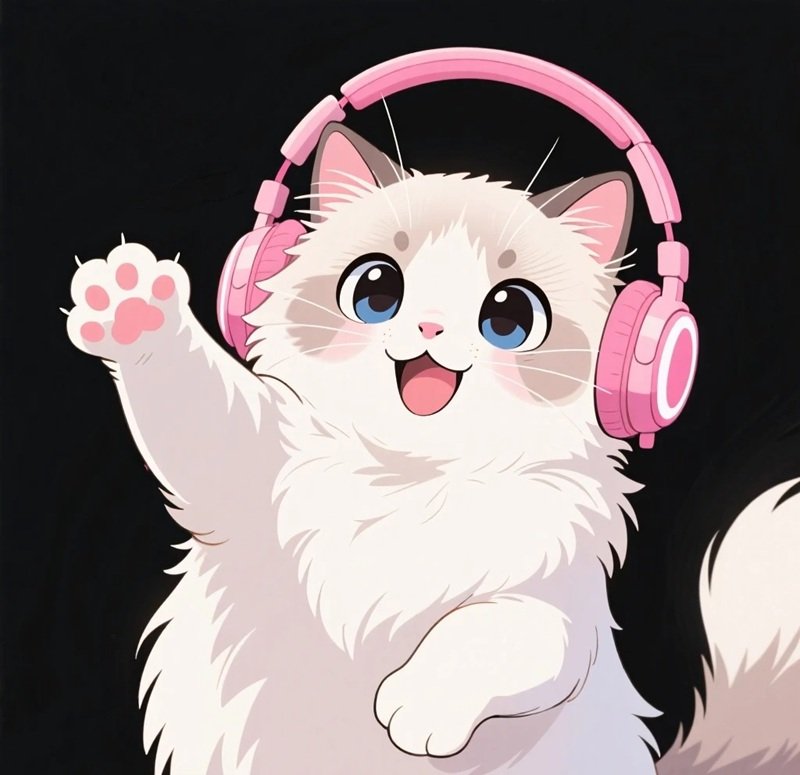 hình ảnh mèo cute anime 15