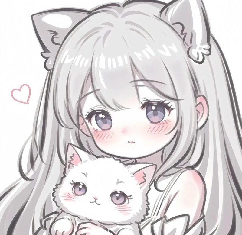 hình ảnh mèo cute anime 25