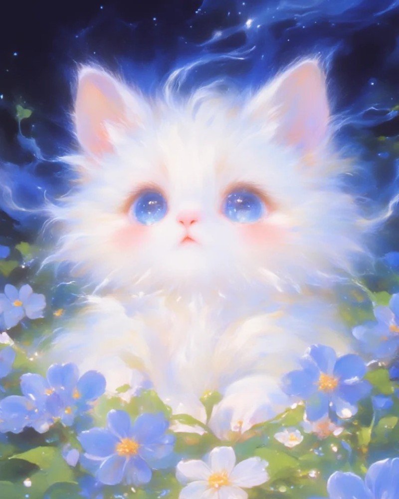 hình ảnh mèo cute anime 26