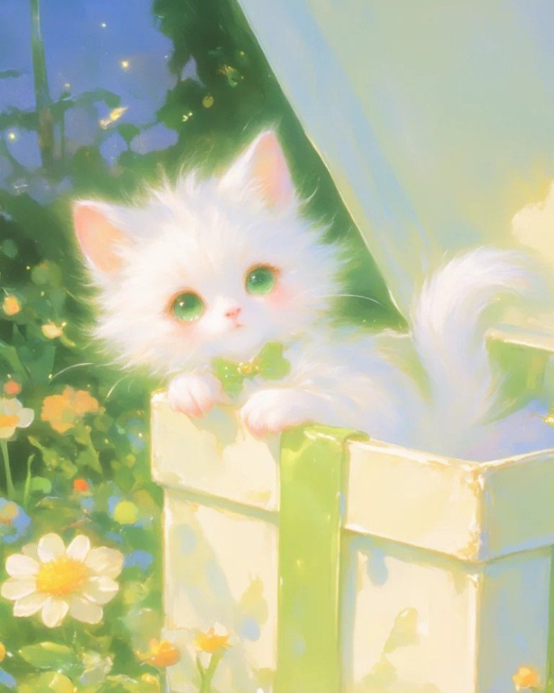 hình ảnh mèo cute anime 27