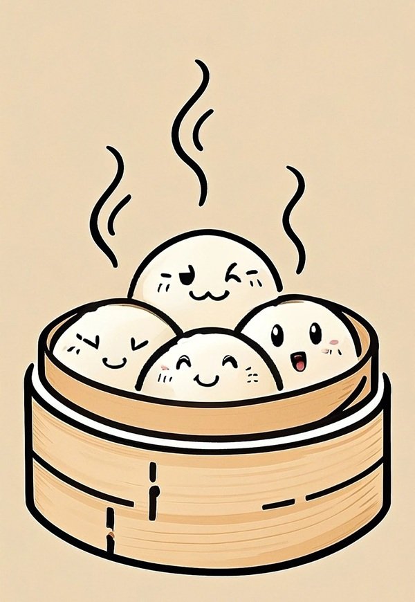 hình bánh bao cute 15