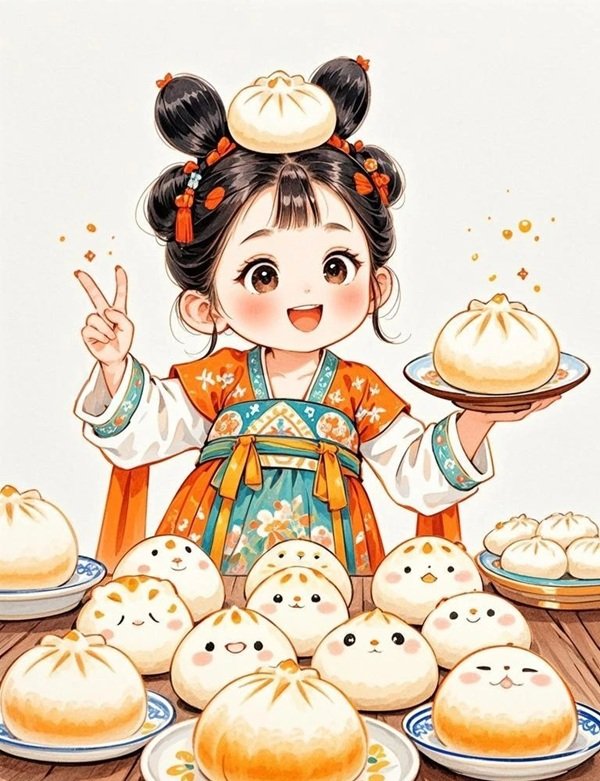 hình bánh bao cute 17