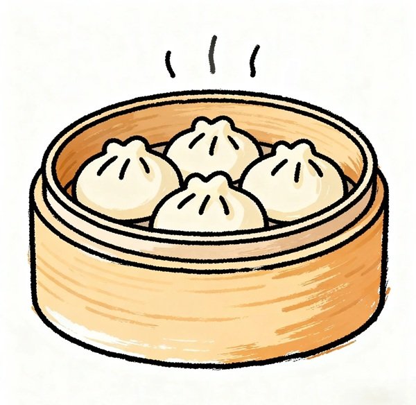 hình bánh bao cute 2