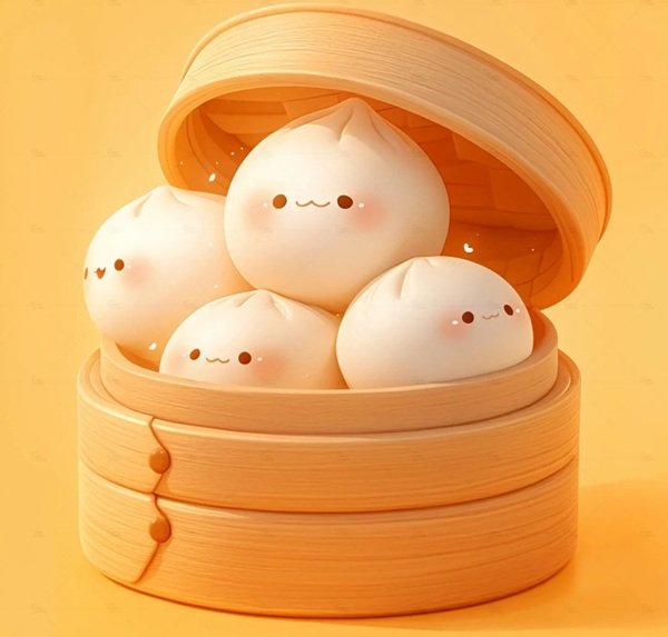 hình bánh bao cute 6