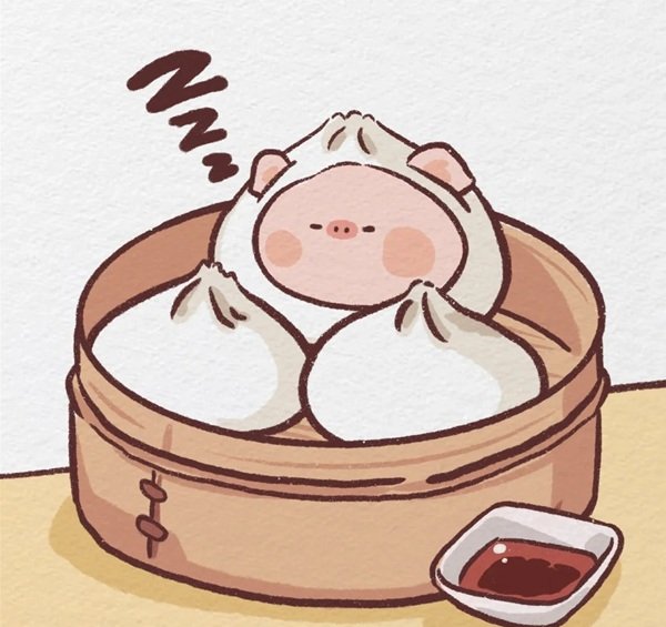 hình bánh bao cute 7
