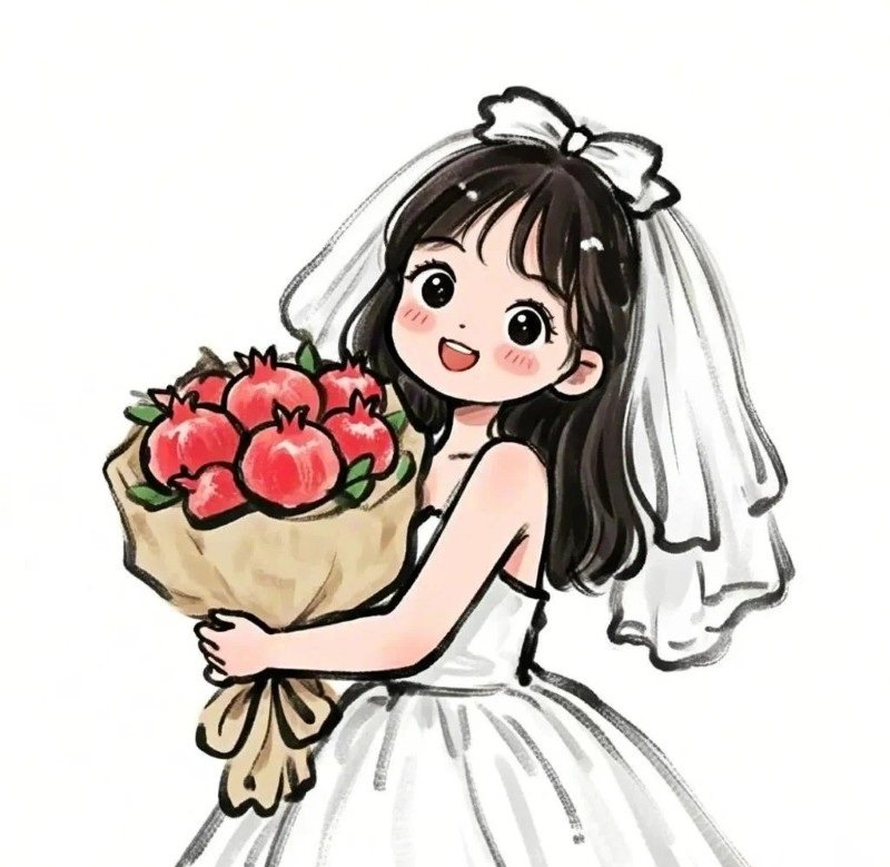 hình cô dâu chú rể chibi 11