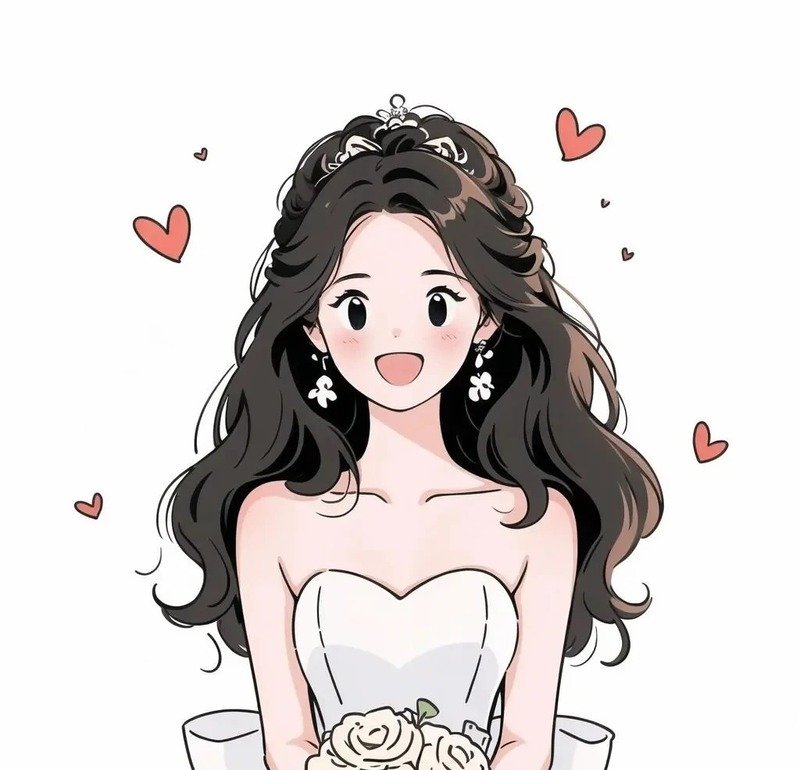 Hình ảnh đám cưới chibi ngọt ngào