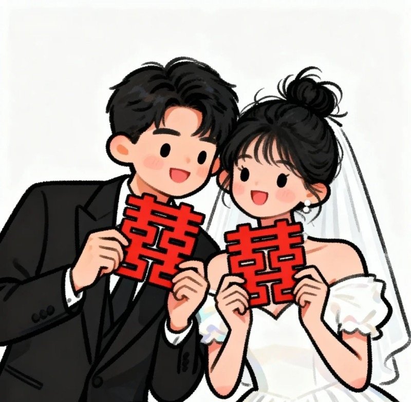 hình cô dâu chú rể chibi 14