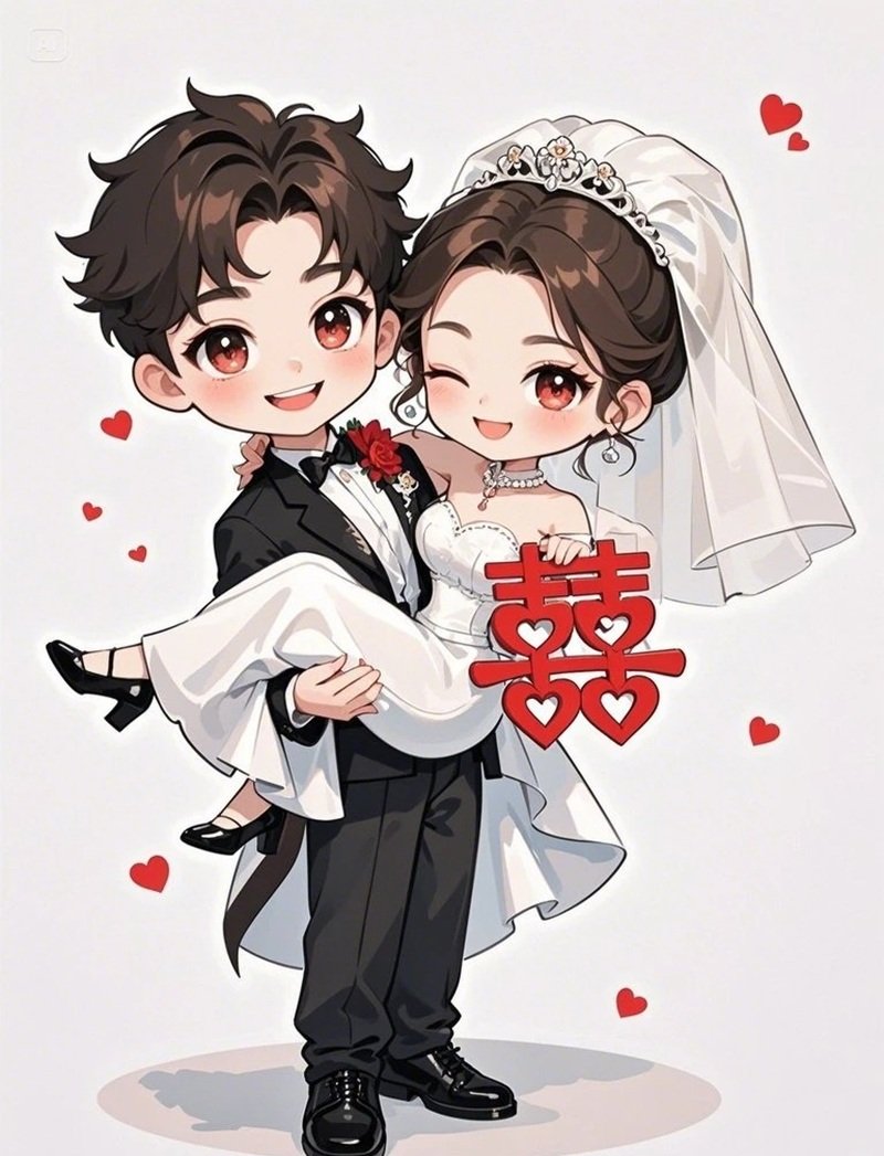 hình cô dâu chú rể chibi 15