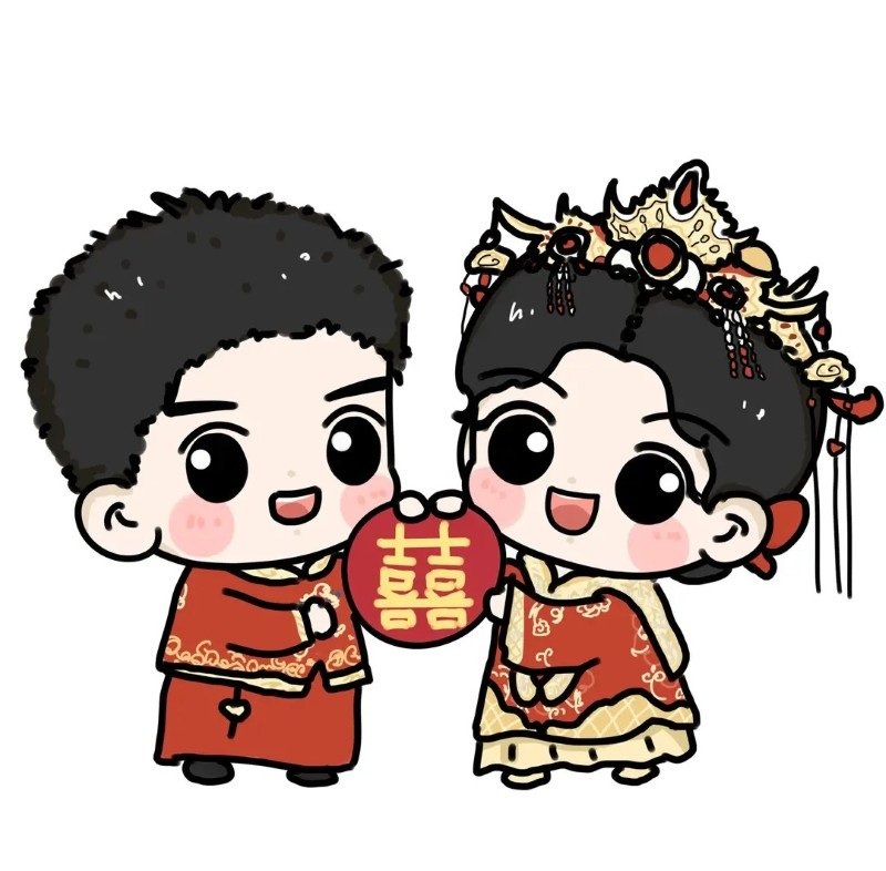 hình cô dâu chú rể chibi 19