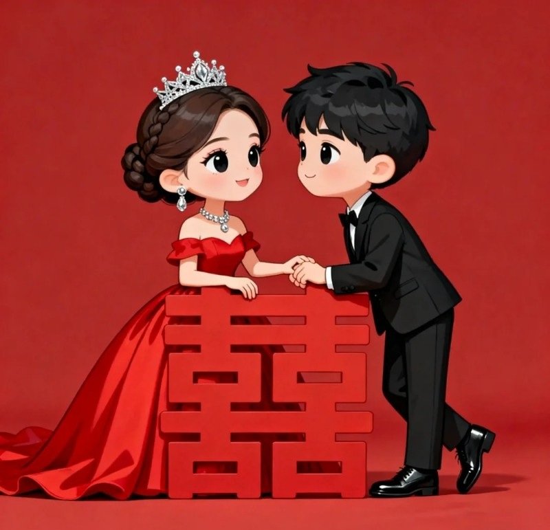 hình cô dâu chú rể chibi 26