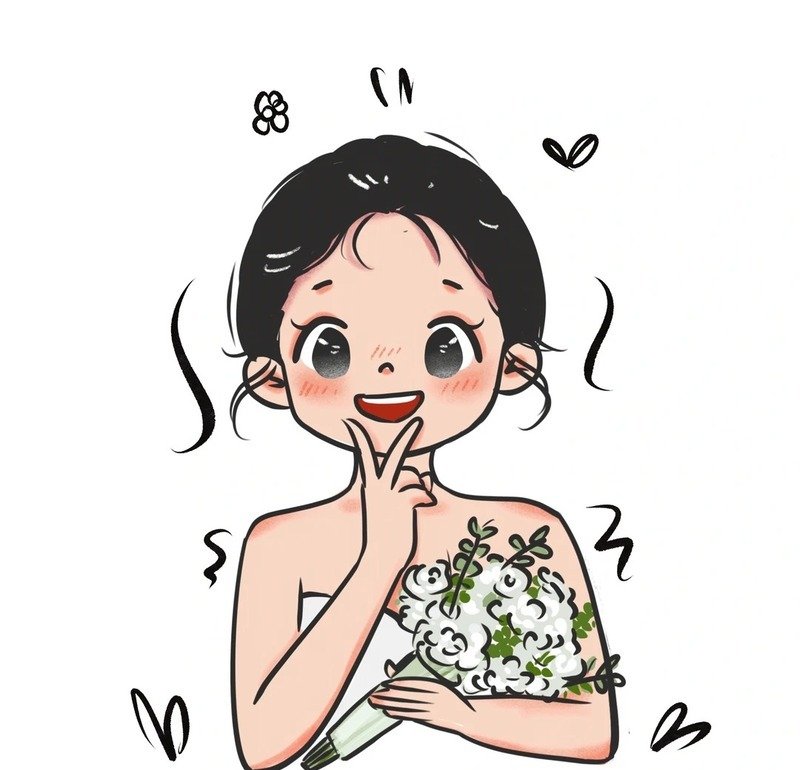 Hình nền cô dâu chú rể chibi chất lượng cao