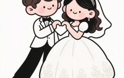 193+ Hình cô dâu chú rể chibi dễ thương, ngọt ngào
