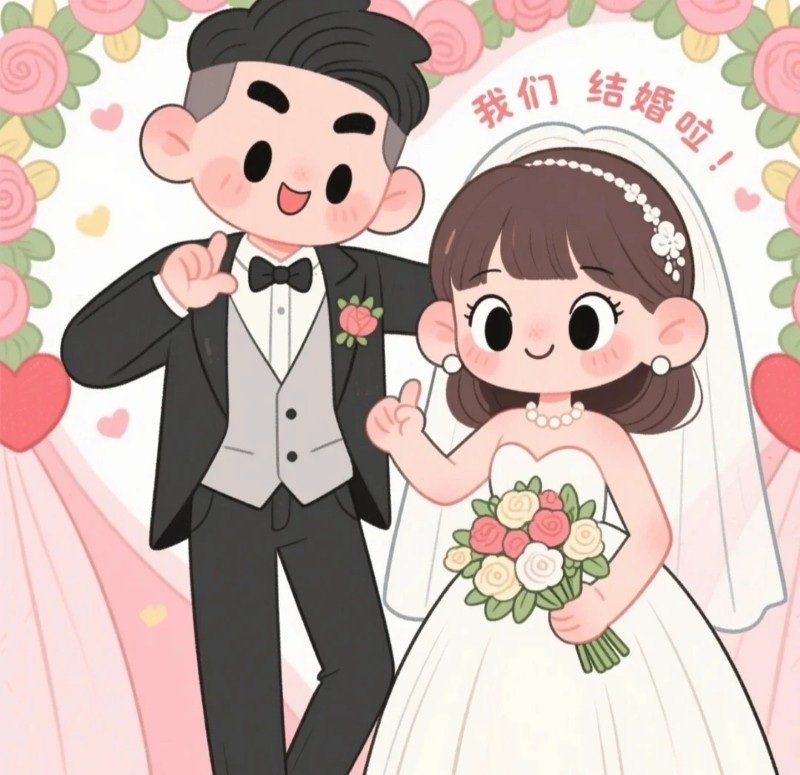 hình cô dâu chú rể chibi 30