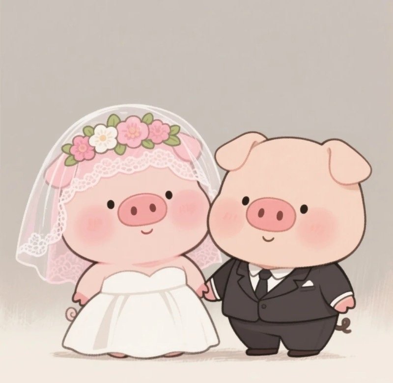 hình cô dâu chú rể chibi 6