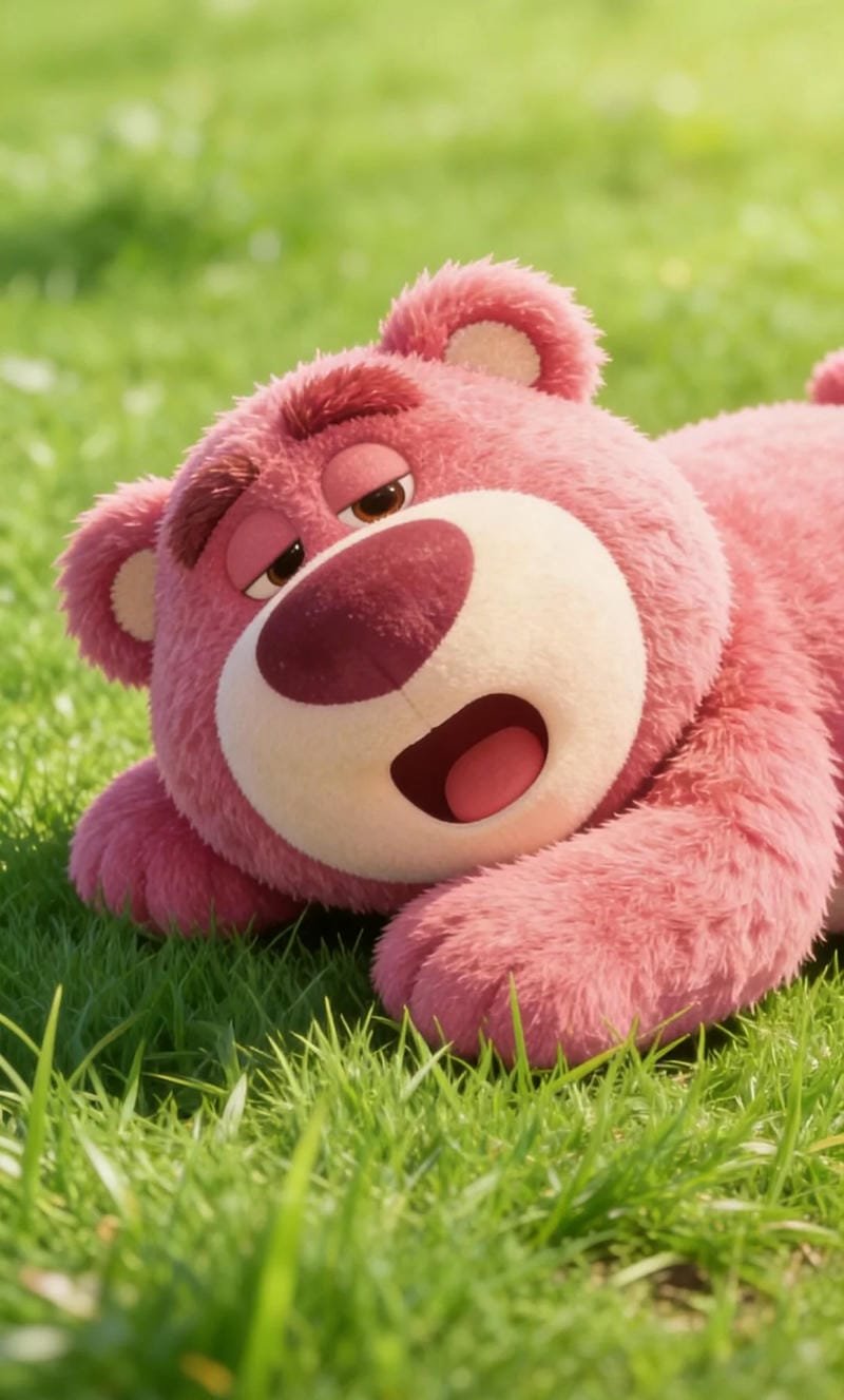 Ảnh gấu hồng cute với phong cách kawaii