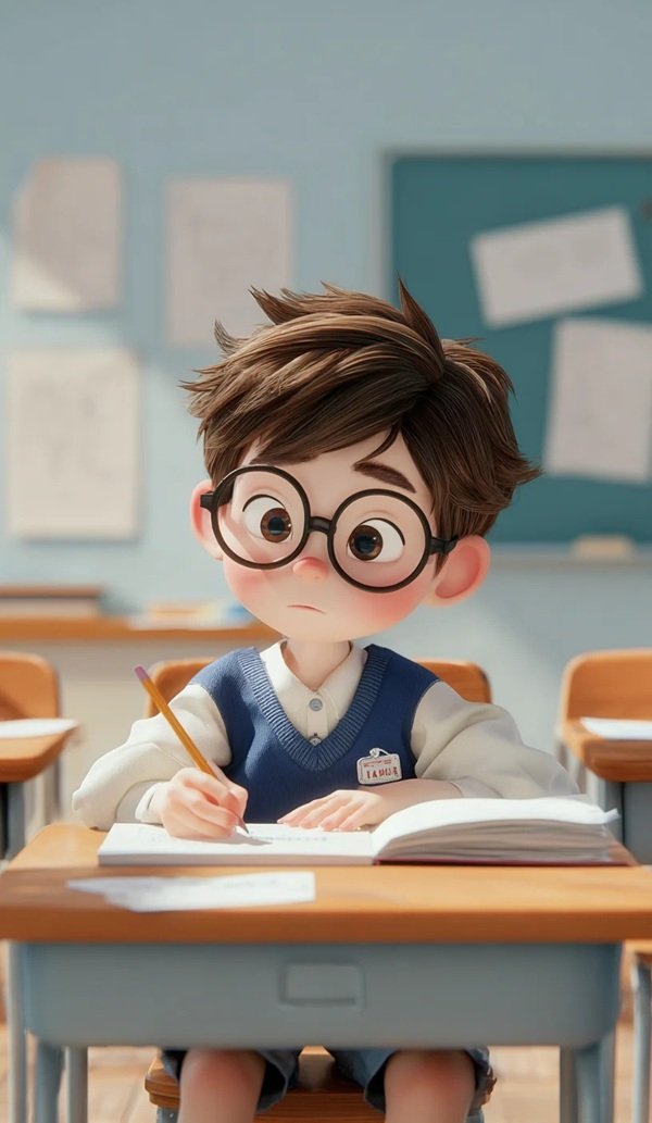 hình học sinh chibi 2