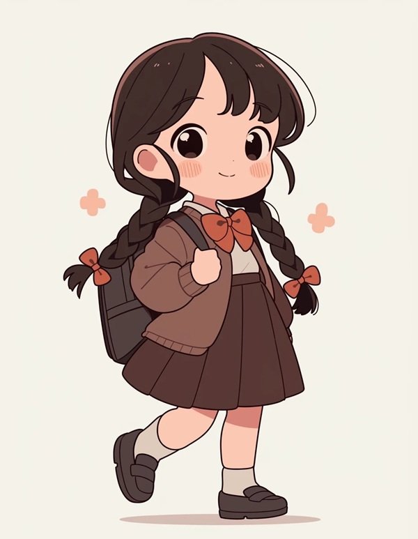 hình học sinh chibi 4