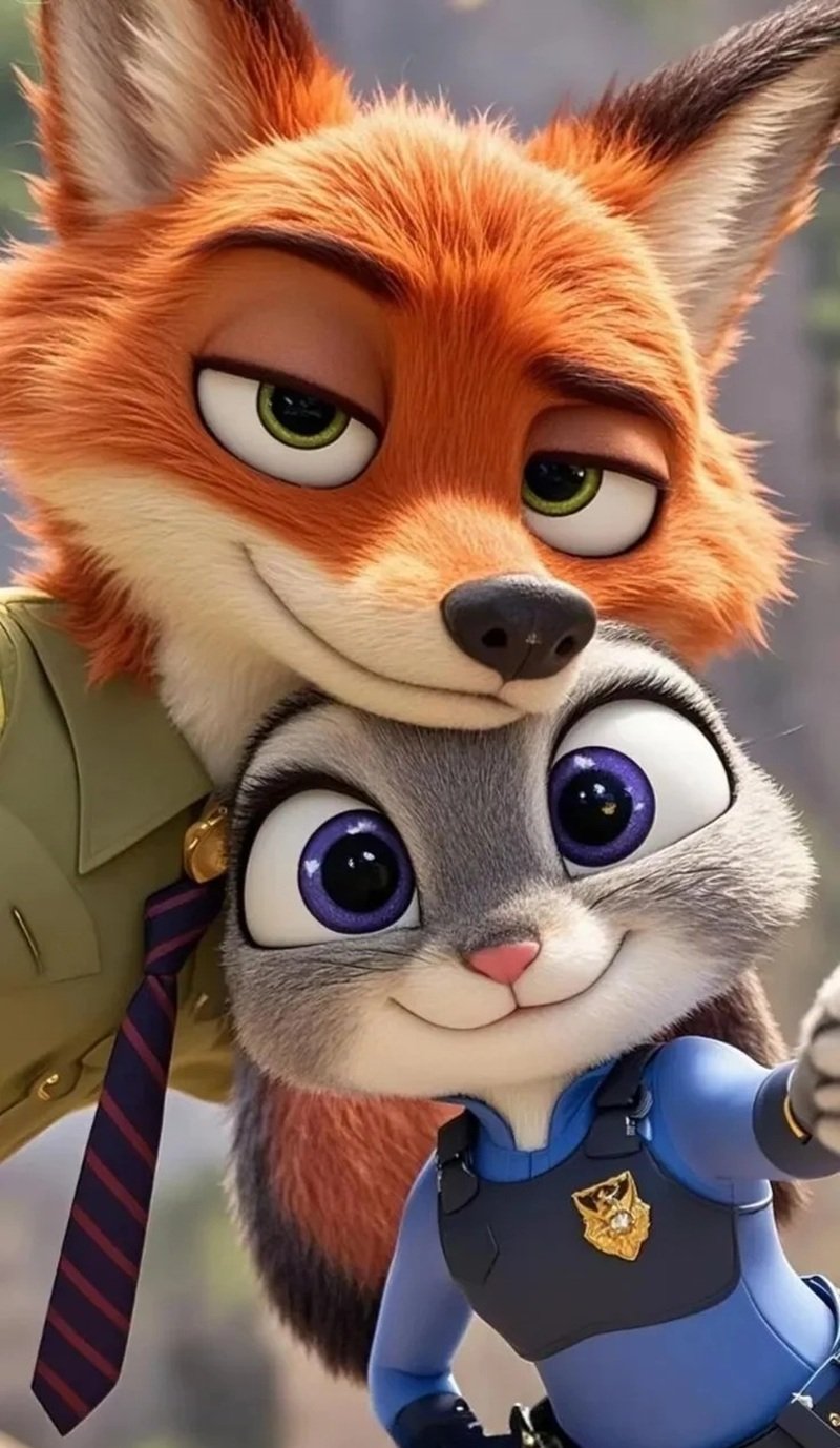 hình nền cáo và thỏ zootopia 13