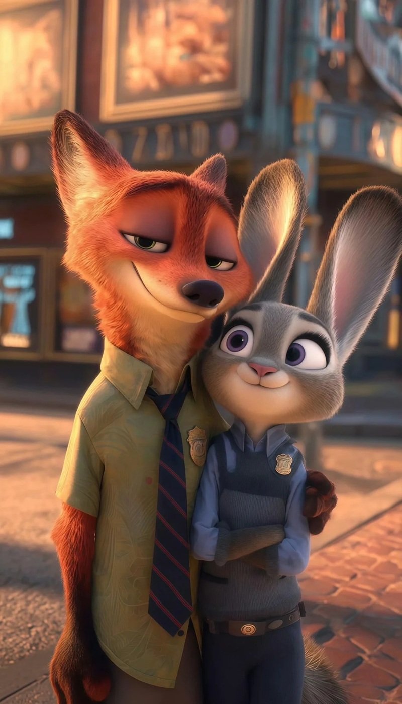 hình nền cáo và thỏ zootopia 28
