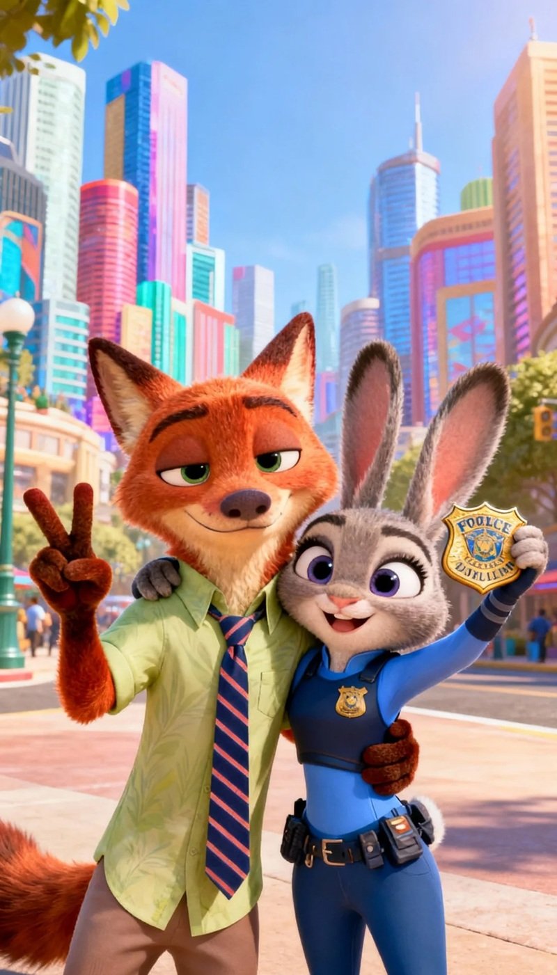 hình nền cáo và thỏ zootopia 32