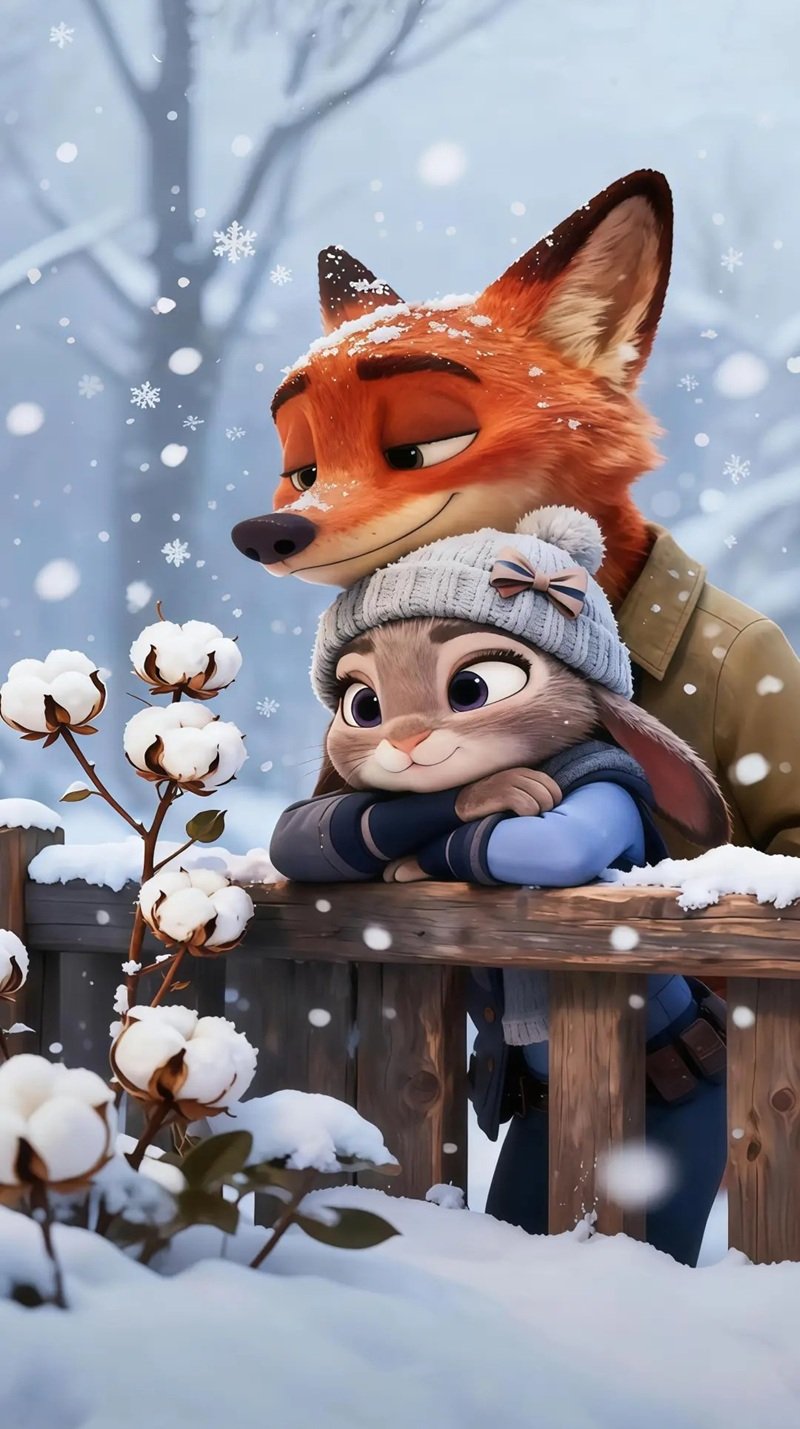 hình nền cáo và thỏ zootopia 4