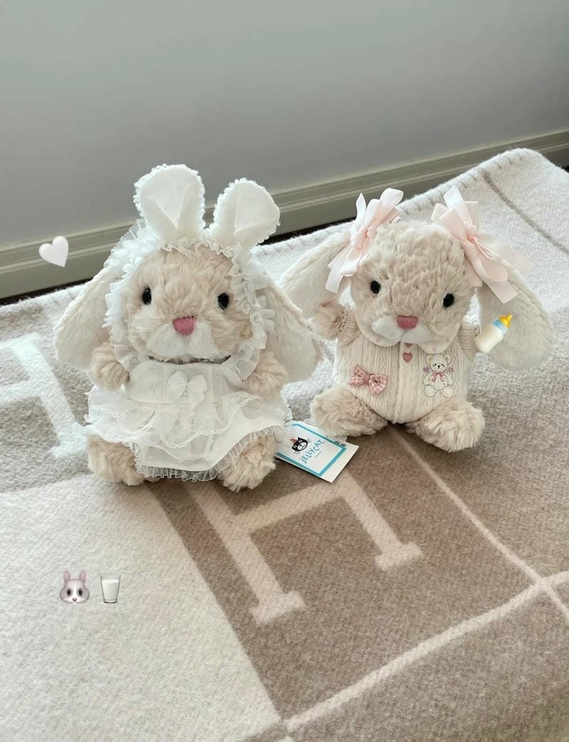 Thỏ chibi dễ thương với nụ cười đáng yêu