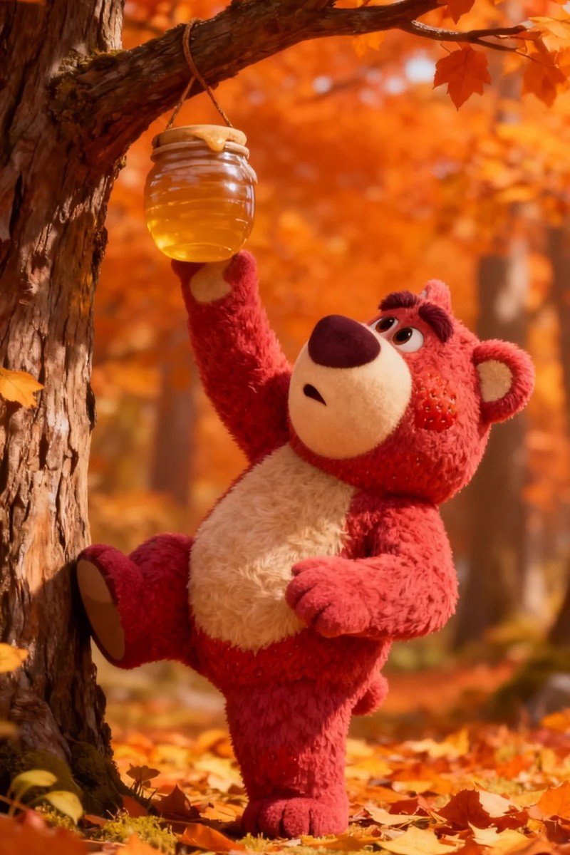 hình nền điện thoại gấu dâu 13