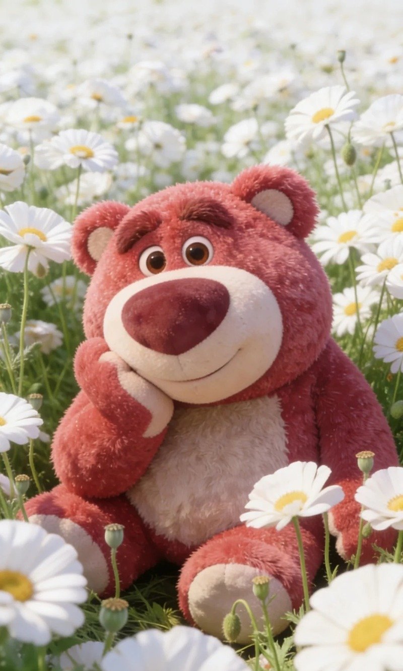 Hình nền gấu dâu cute với tạo hình đáng yêu