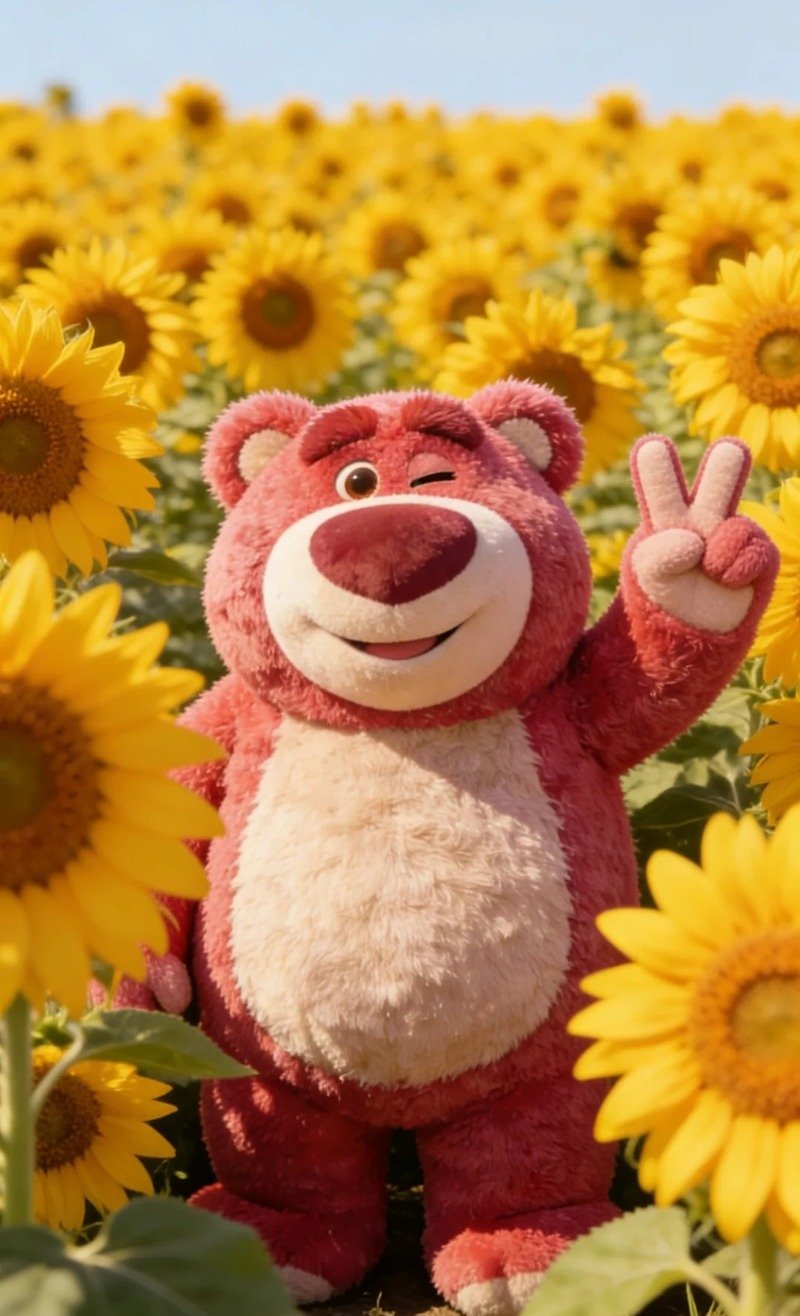 Gấu dâu cute với tạo hình mềm mại đáng yêu