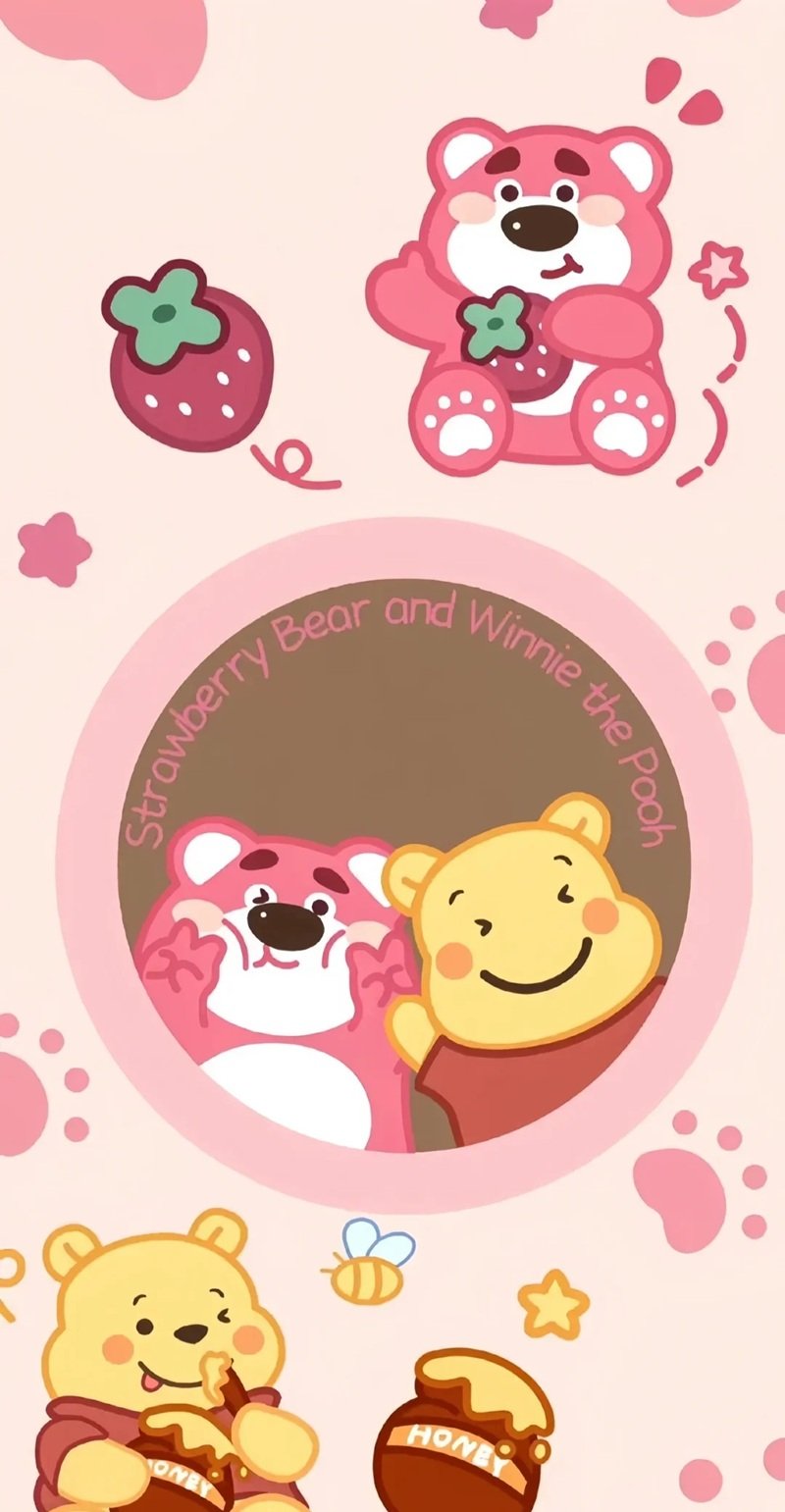 hình nền gấu dâu 6