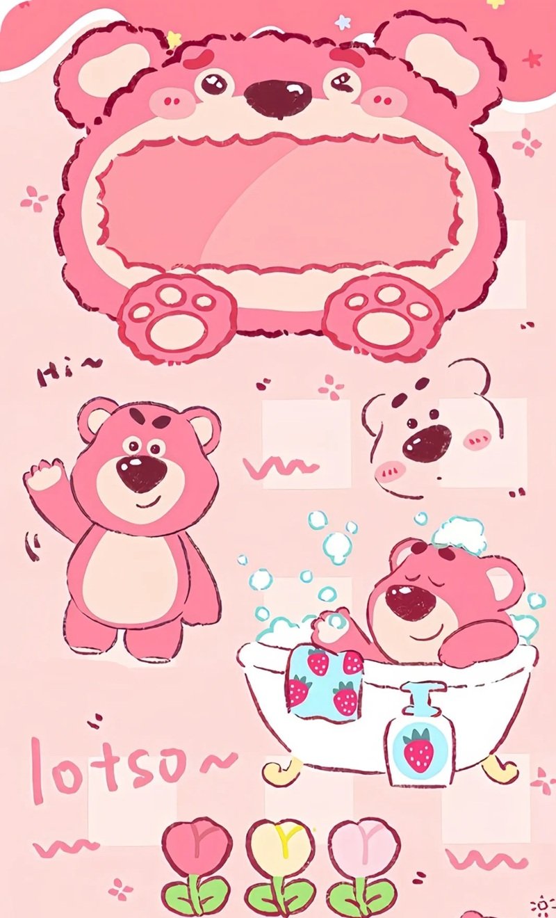 hình nền gấu dâu 8