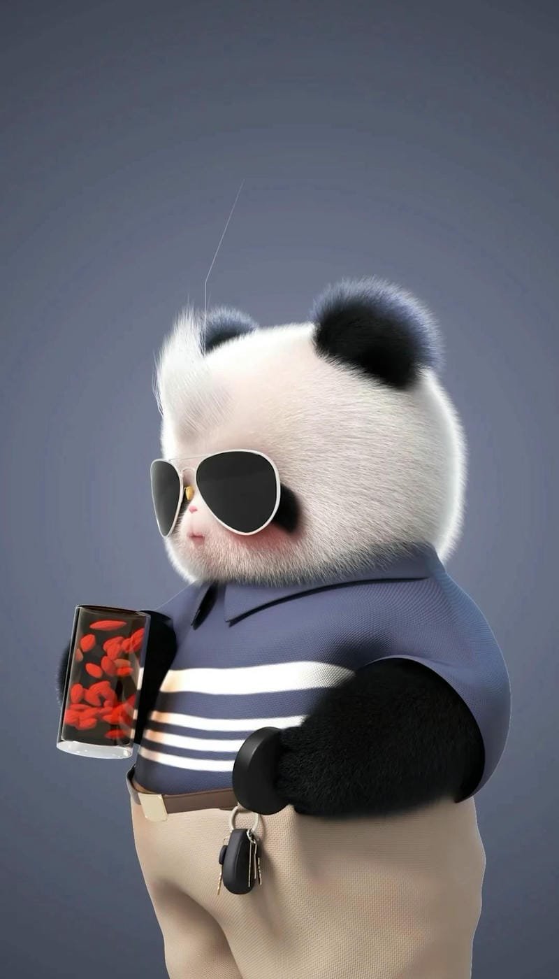 Hình nền gấu trúc cute làm ảnh nền điện thoại đẹp mắt