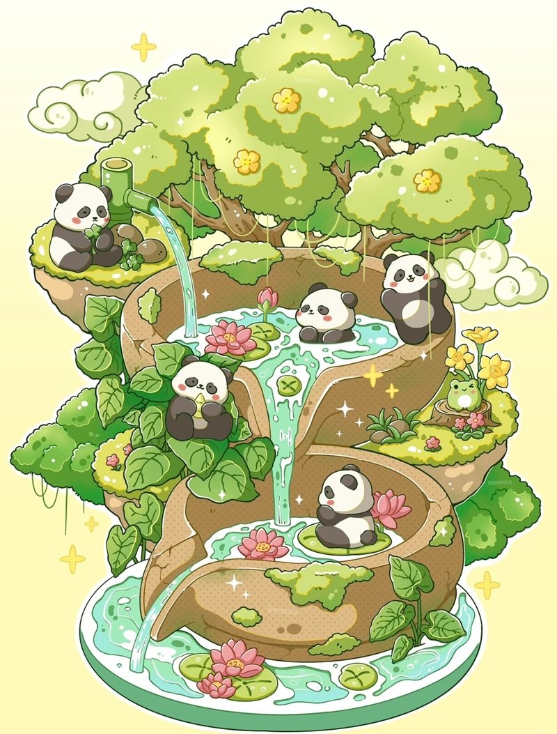 hình nền gấu trúc cute 26