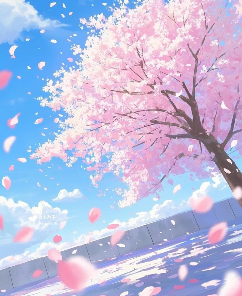 hình nền hoa anh đào rơi 23
