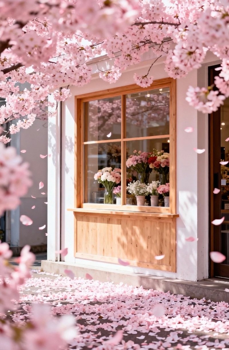 hình nền hoa anh đào rơi 27